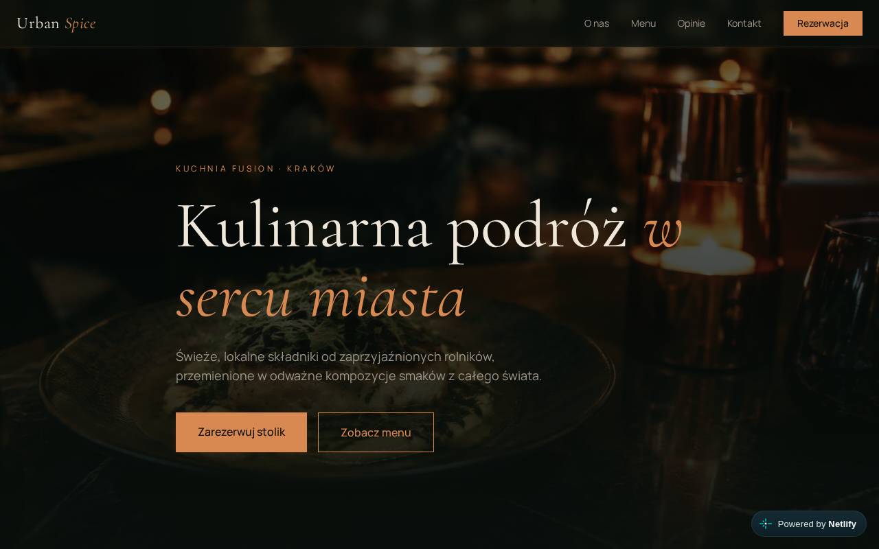 Podgląd strony Urban Spice